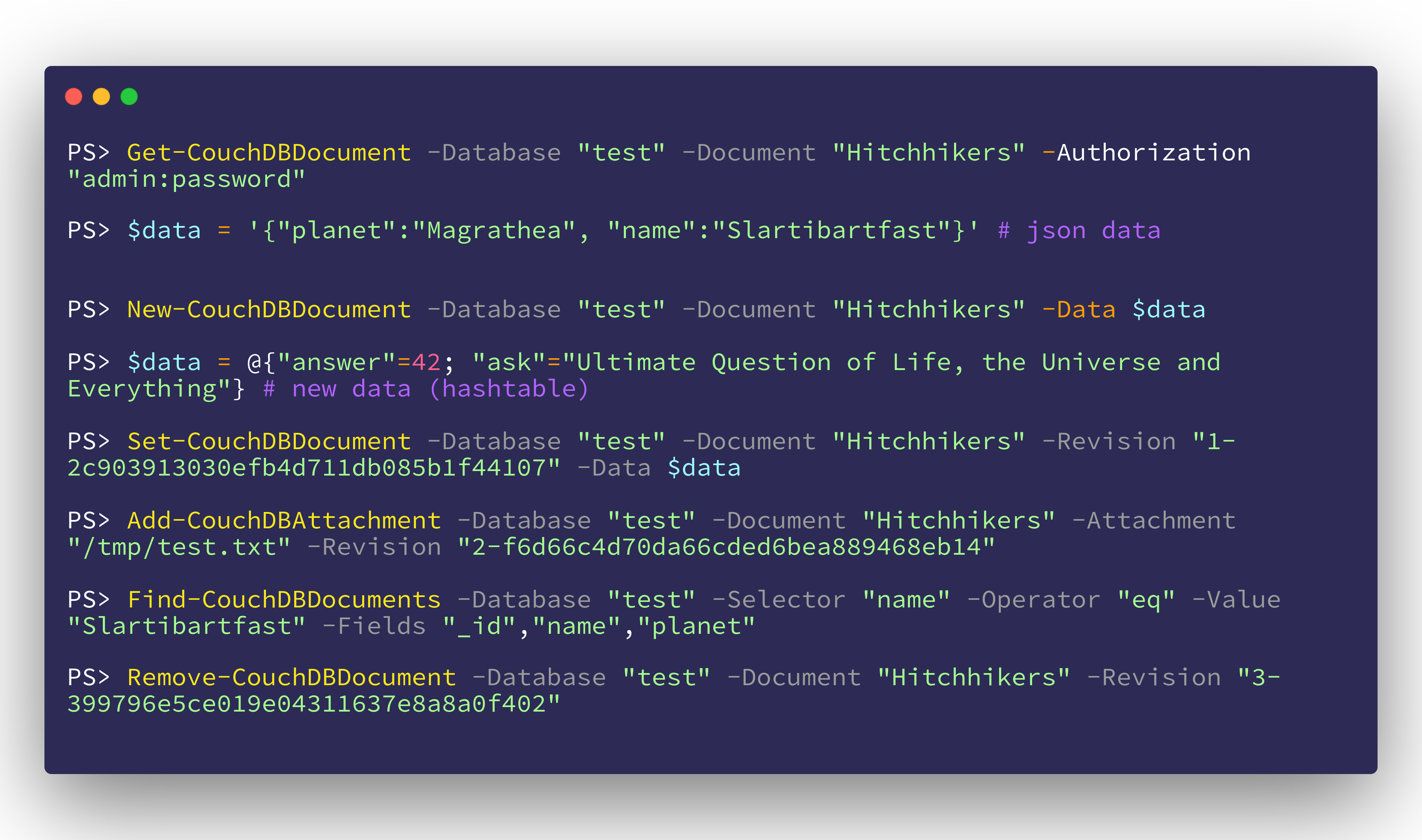 PSCouchDB document operation